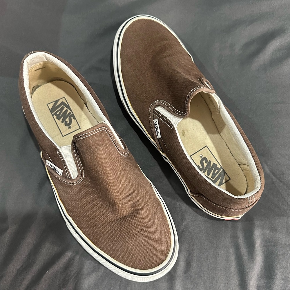 Brown Slip on Vans